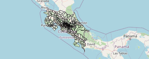 Miniatura de División Territorial - Distritos - Costa Rica