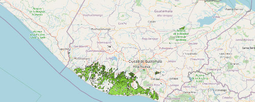 Miniatura de Zonas de cultivo de caña de azúcar en Guatemala